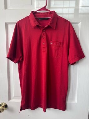Travis Matthew Red Polo Shirt Short Sleeve Men’s Size XL